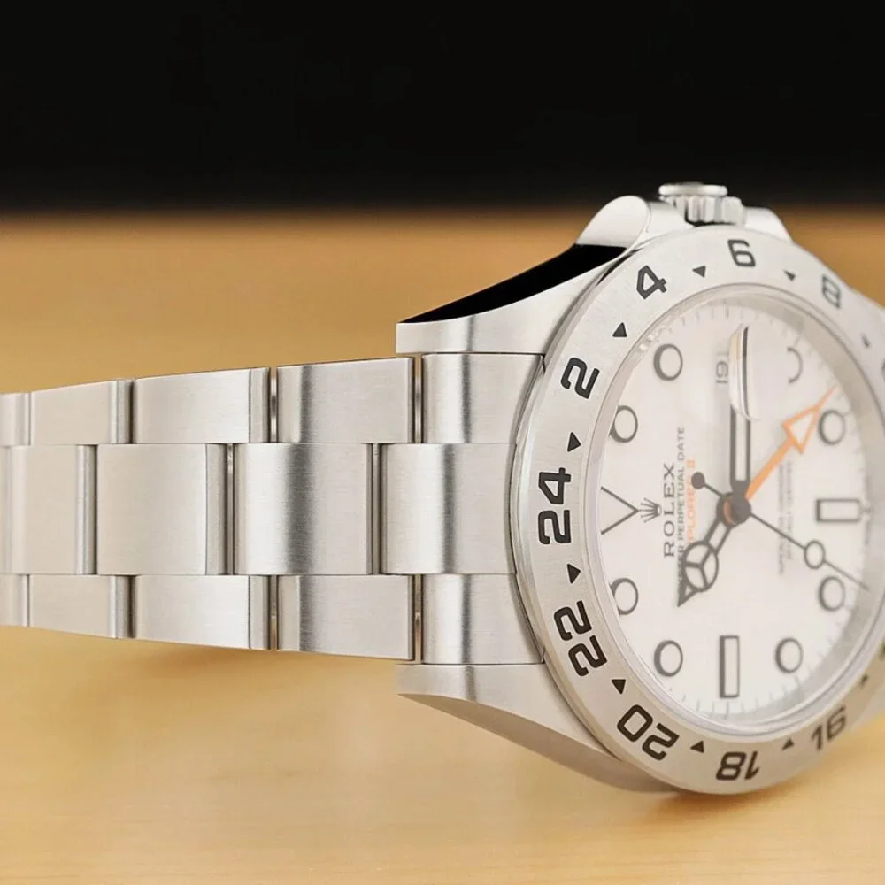 2024 NEW ROLEX EXPLORER II POLAR WHITE STEEL GMT DATE 42MM WATCH
